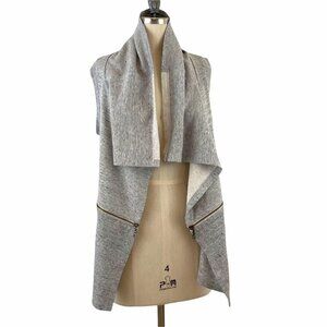 Anthropologie Saturday Sunday Size Small Gray Vest with Zippers